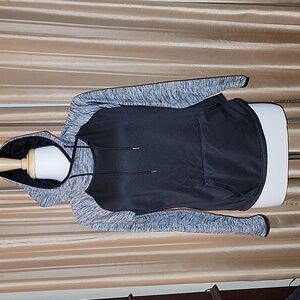Athletic Works Grey and Black Hoodie Size 8/10